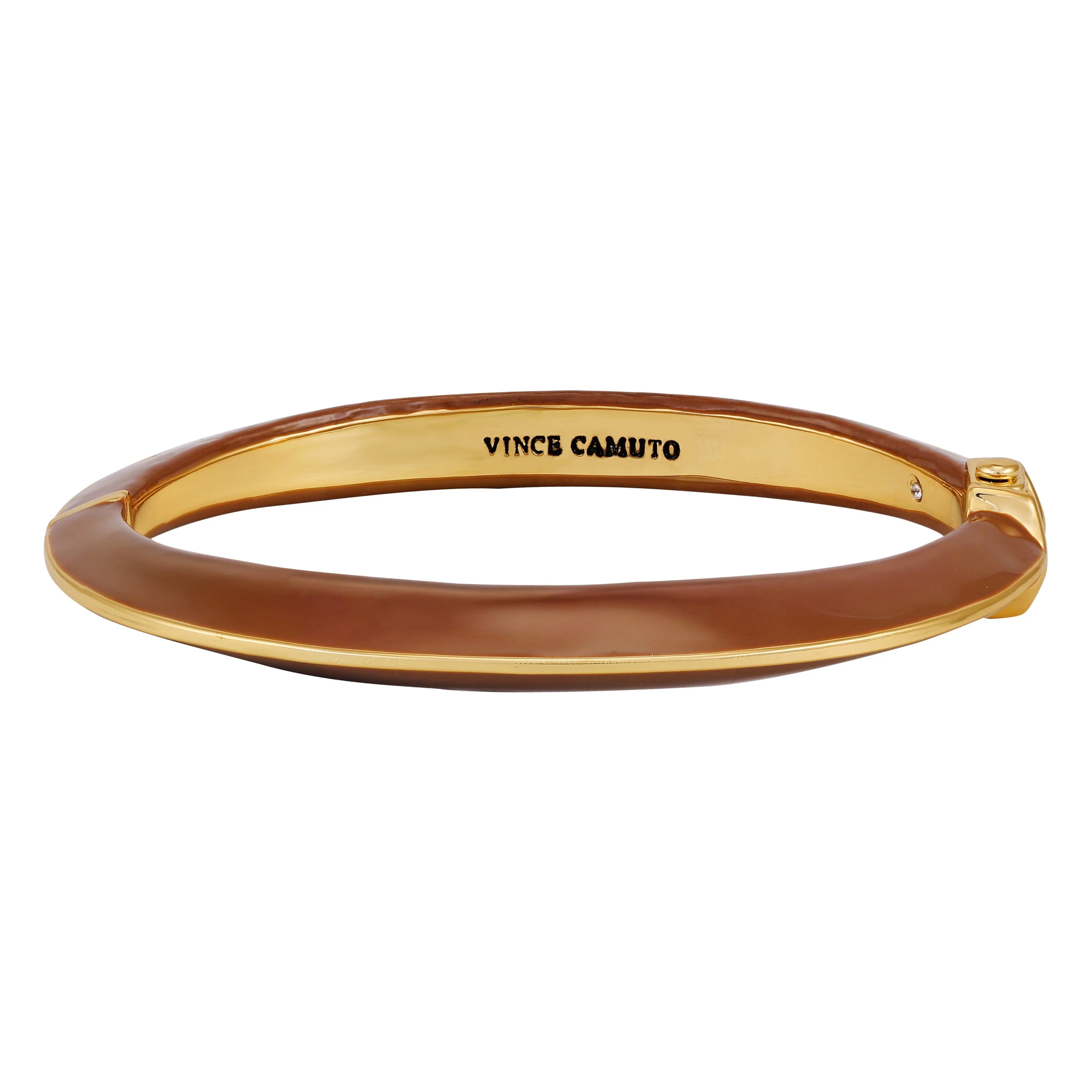 Brown Hinged Cuff Bracelet - Image 2