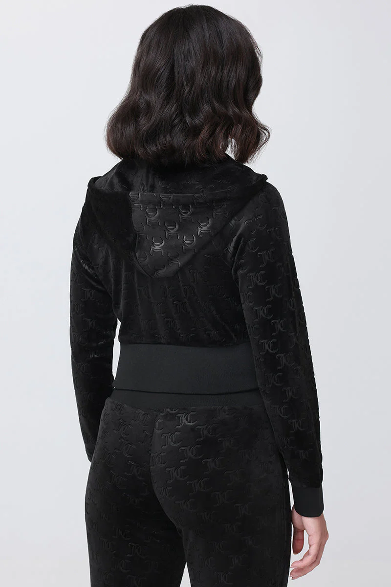 Embossed Velour Corset Hoodie - Image 2