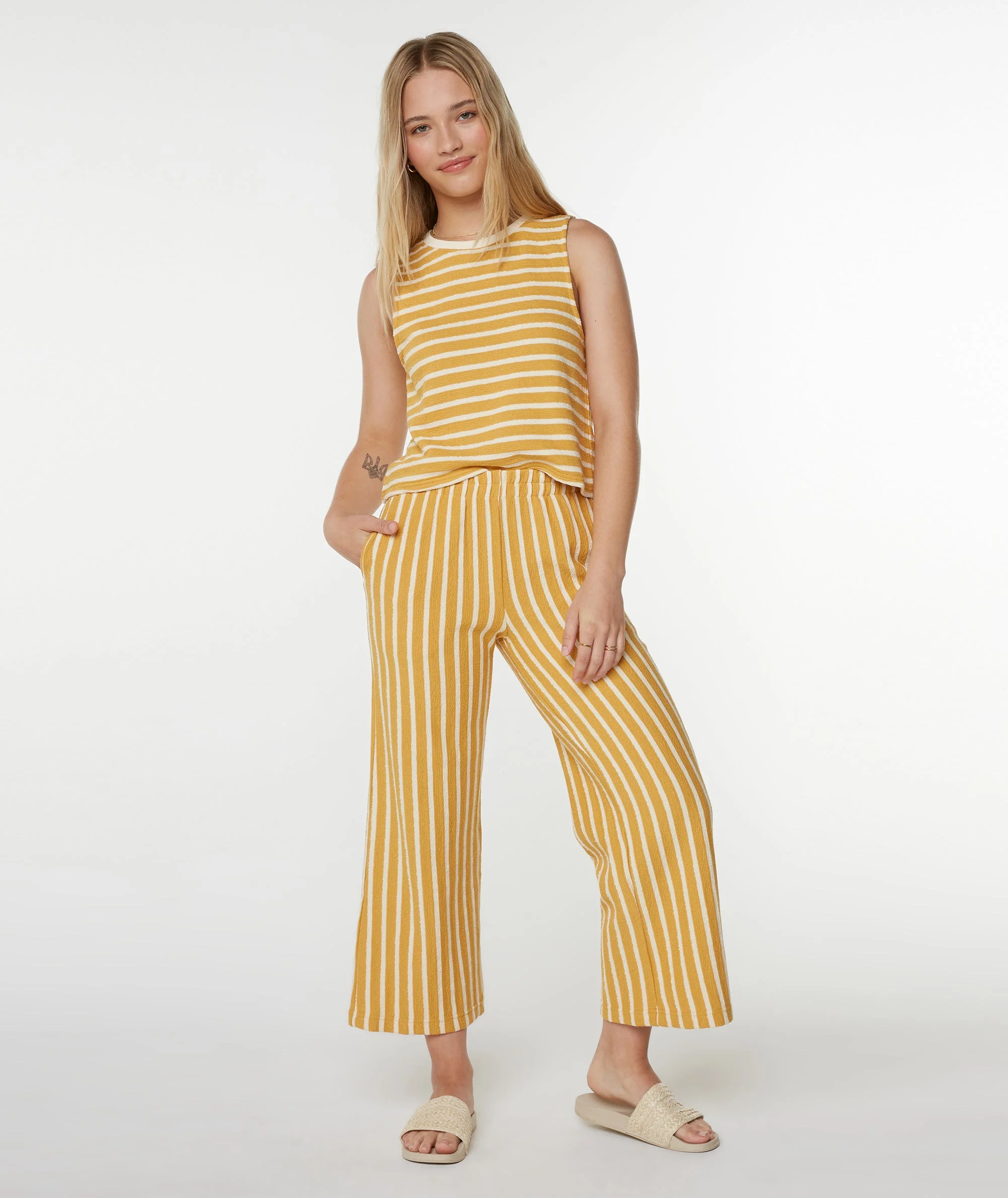 Java Stripe Cropped Pant - Image 5