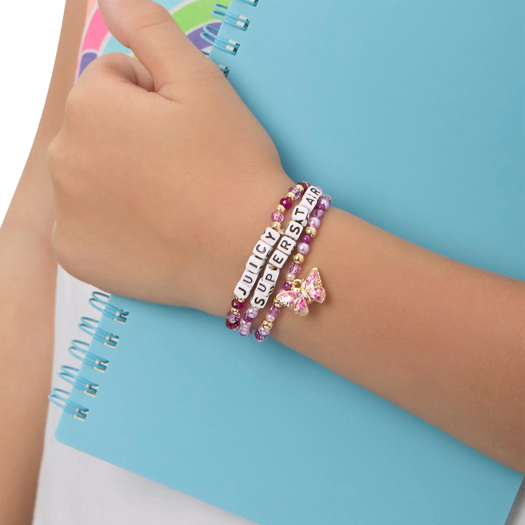 Kids Choose Juicy Superstar 3 Piece Stretch Beaded Bracelet Set - Image 2