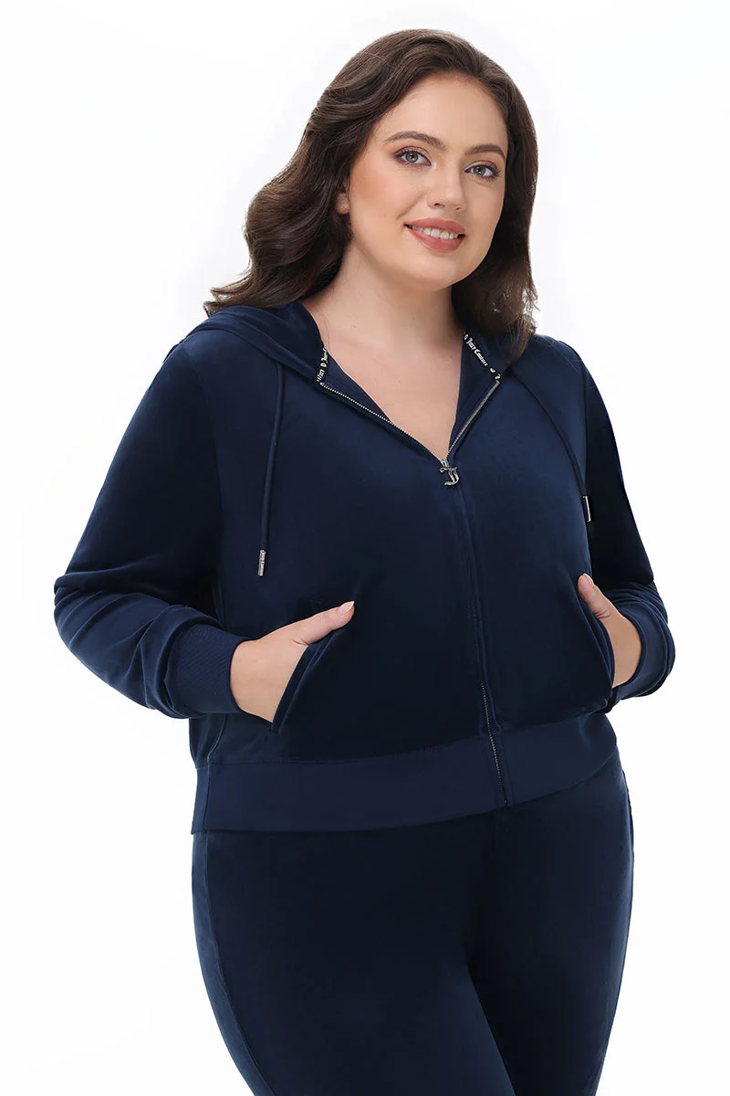 Plus-Size OG Big Bling Velour Hoodie - Image 2