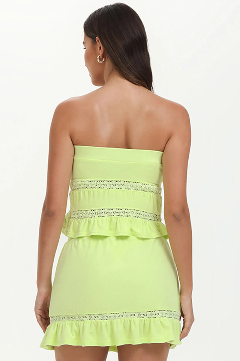 Towel Terry Lace Trim Tube Top - Image 2