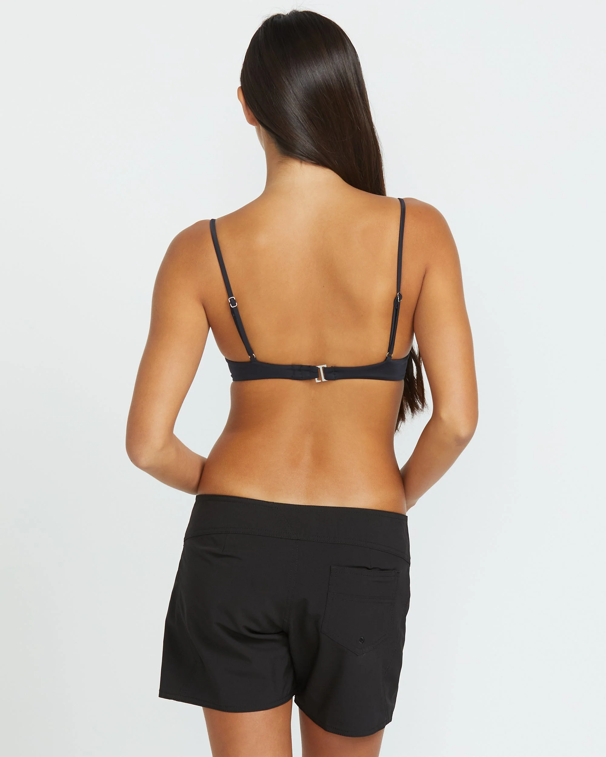 Women's Simply Solid Front-Tie Boardshorts - Image 2